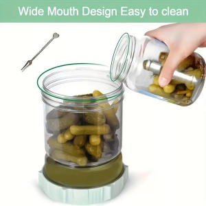 Szivárgásmentes savanyúság tartó villával