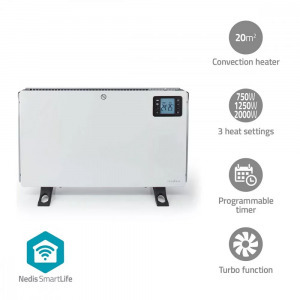 Nedis prémium fűtőtest, wifi 2000w-3 hőbeállítás