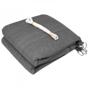 Napvitorla - árnyékoló teraszra, erkélyre és kertbe szögletes 4x4 m grafitszürke színben - HDPE masszív anyagból