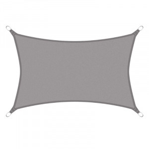 Napvitorla - árnyékoló teraszra, erkélyre és kertbe szögletes 4x4 m grafitszürke színben - HDPE masszív anyagból