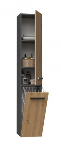 Riano MIX Nel IV fürdőszoba szekrény, 31x174x30 cm, antracit-tölgy
