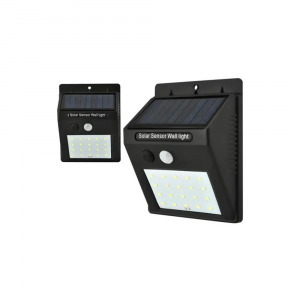 1+1 Akció - 20 LED-es napelemes lámpa mozgásérzékelővel