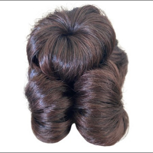 Csatos póthaj kicsi konty, sötétbarna - MS-159