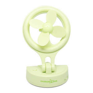 Asztali ventilátor - USB-vel töltető, 180°-ban dönthető / zöld