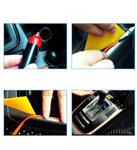 Műszerfal LED csík, autós dekor szalag pink