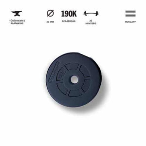 GazoFitness kézi súlyzó 1 x 19kg (össz: 19kg) menetes súlyzórúddal