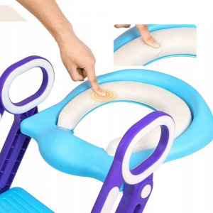 Bamny BCA-002 gyermek WC létra (puha párna) - kék-lila