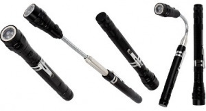 Teleszkópos LED lámpa mágneses-flexibilis fejjel