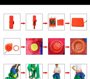 Felfújhatós gyermek jelmez zöld T-rex