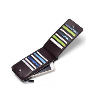 Multifunkciós kártyatartó, pénztárca világos barna