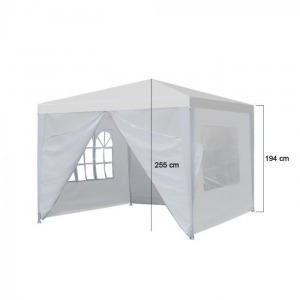 3x6m parti sátor, fehér
