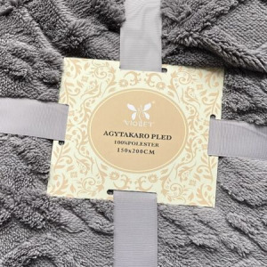 Luxus 2 rétegű ágytakaró/pléd 150x200cm - sötétszürke - MS-946