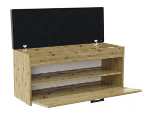 Shannan Parma cipőtároló pad, 100x49x35 cm, tölgy