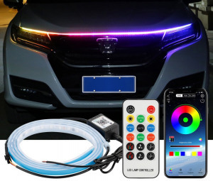 Bluetoothos 180 cm- es autós LED szalag - applikáció+távirányító