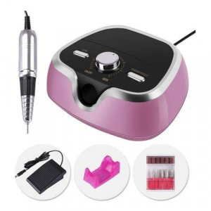 Állítható sebességű körömcsiszoló gép pedállal és 12 csiszoló fejjel