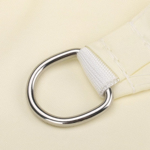 Napvitorla - árnyékoló teraszra, erkélyre és kertbe háromszög alakú 3x3x3 m bézs színben - polyester (vízálló)