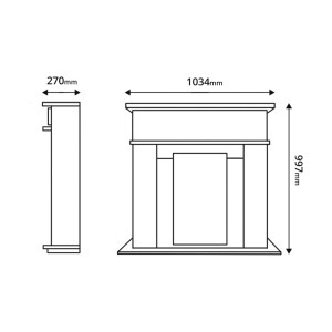 Kandallókészlet Marina wenge & Cris, Art Flame, 997x1034x270 mm, 1500 W