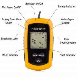 Fish Finder LCD kijelzős hordozható halradar