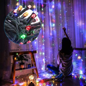 240 LED-es karácsonyi fényfüzér - színes