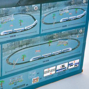 Expressz kisvasút - vasútállomással, sorompóval - elemes - 5 pálya