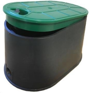 Csapszekrény kerti műanyag ovális 145x245x180, nyitható fedéllel