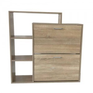 Kis helyigényű cipőtároló fehér tölgy