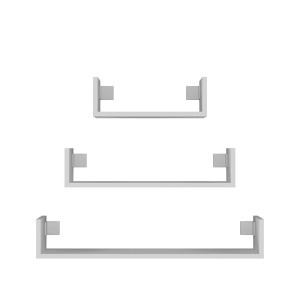 Drohmo Mobi 3P fali polc (3db), 80/60/40x14x20 cm, fehér