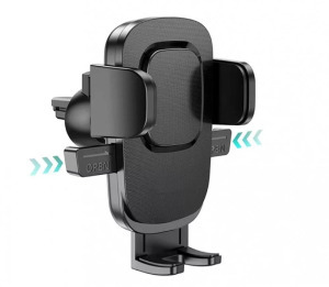 Autós YC05 mobiltelefontartó szellőzőrácsra, 360° gömbcsuklós, fekete