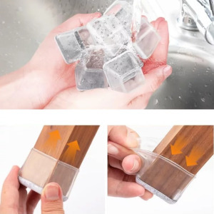 32 darabos széklábvédő készlet - négyszögletes, szilikon padlóvédő gumi kupak (30-40 mm)