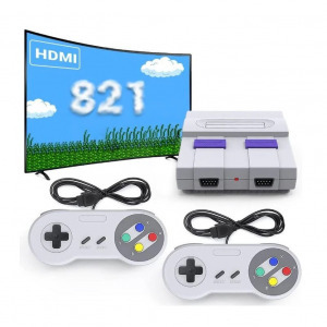 Retro játékkonzol 2 db kontrollerrel és 821 beépített játékkal