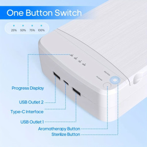 Hordozható köröm-sterilizátor kék fény USB-vel