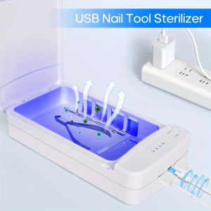 Hordozható köröm-sterilizátor kék fény USB-vel