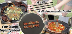 Öntöttvas tárcsa / kerti grillező - 45 cm