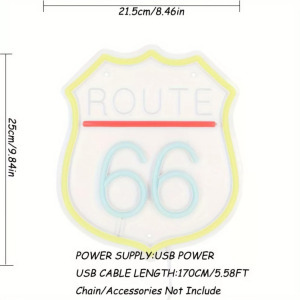 66-os út LED neon