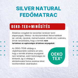 Dream-Med Silver Natural, 5cm hideghab, fedőmatrac 140x200 cm