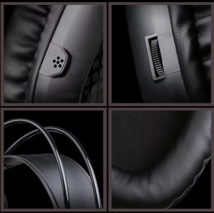 Gamer fejhallgató, USB + 2db 3,5mm jack, zajszűrő, RGB világítás, fekete