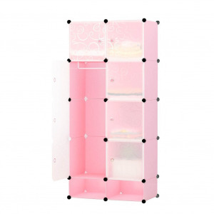 Műanyag elemes szekrény rózsaszín