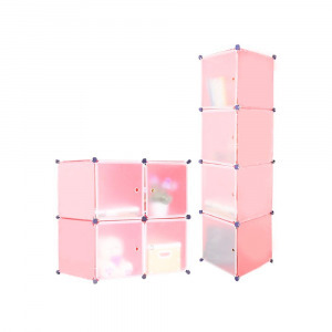 Műanyag elemes szekrény rózsaszín