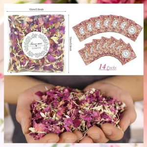 14 csomagos szárított rózsaszirom konfetti - piros