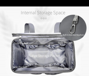 Babakocsitáska, rendszerező és pelenkázó babatáska fekete