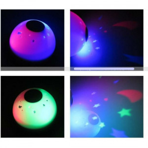 Csillag és hold projektoros óra lámpa gyerekeknek, kivetítős, asztali óra, hangulatlámpa