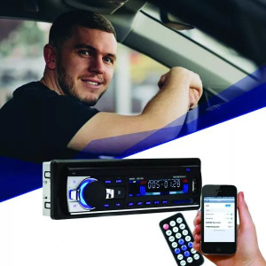 Távirányítós bluetooth autórádió fejegység és telefon kihangosító