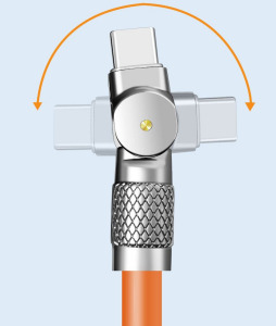 AlphaOne narancssárga 2m-es Type C típusú kábel