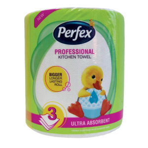 8x Konyhai törlőkendő Perfex Professional 3 réteg 1 tekercs