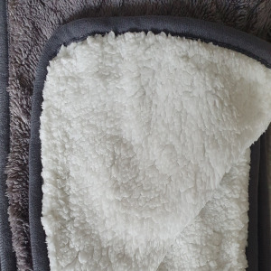 Luxus 2 rétegű ágytakaró/pléd 200x230cm - sötétszürke - MS-951