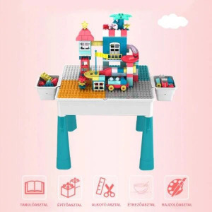Buildmaster kreatív asztal gyerekeknek építőkockákkal