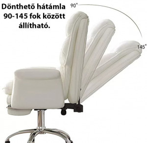 Luxus főnöki, vezetői forgószék, extra puha ülőfelülettel, lábtartóval - rózsaszín