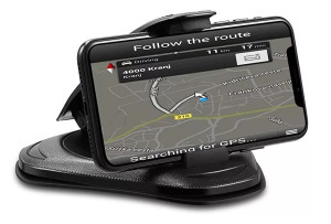 Autós mobiltelefontartó műszerfalra, vízszintes felületre tapasztható talp