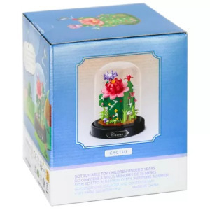 Balody Mini Blocks - Virágzó kaktusz üvegbúrában (615db-os készlet)