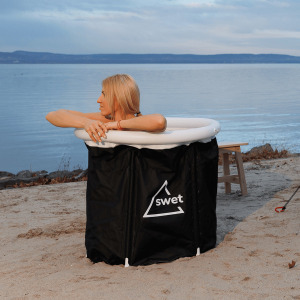 Hordozható szauna, fatüzelésű kályhával és merülővel